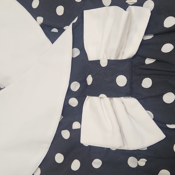Amy-Deb Vintage Polka Dot Dress with Bow, Size 8/10 - Picture 7 of 9
